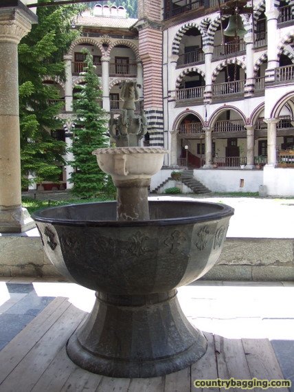 Font at Rila Monastery - www.countrybagging.com