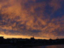 Sunset over Stonehaven - countrybagging.com