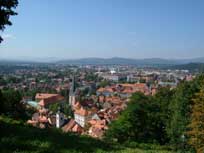 View of Ljubljana from Castle Hill - www.countrybagging.com