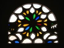 Stained glass fanlight - www.countrybagging.com